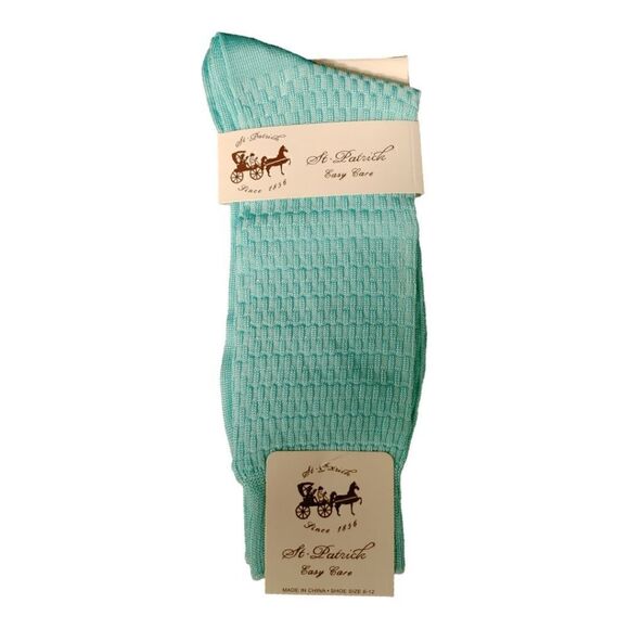 MEN'S ST. PATRICK SILKY DRESS SOCKS FASHION COLORS - Picture 1 of 2
